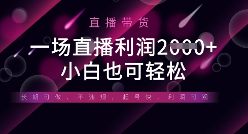 半无人直播带货，一场利润数张，适合所有平台玩法，小白也可轻松好创网-专注优质VIP网课 网络创业落地实操课程资源分享 – 每天更新_高质量项目输出好创网