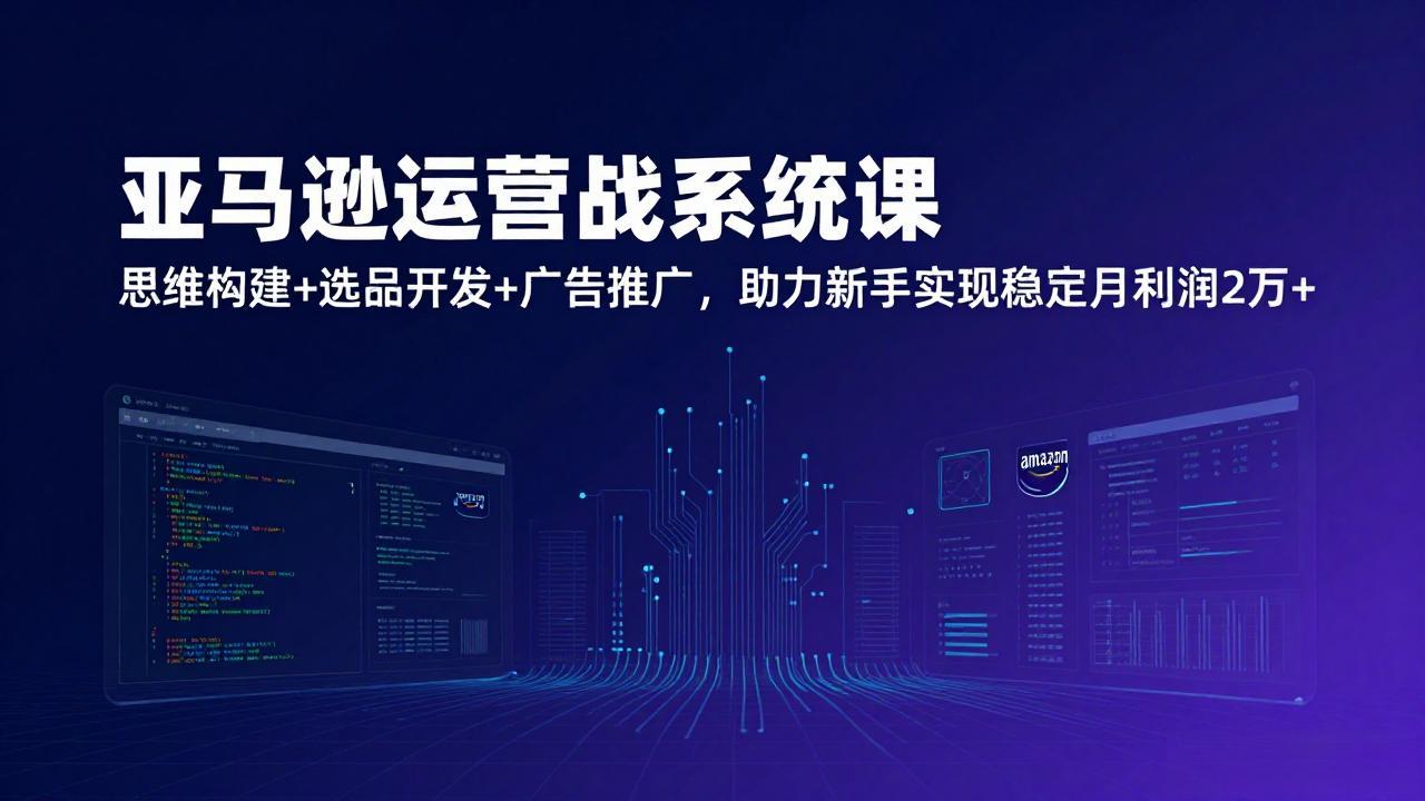 亚马逊运营实战系统课，思维构建+选品开发+广告推广，助力新手实现稳定月利润2万+(更新好创网-专注优质VIP网课 网络创业落地实操课程资源分享 – 每天更新_高质量项目输出好创网