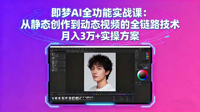 即梦AI全功能实战课:从静态创作到动态视频的全链路技术 月入3万+实操方案好创网-专注优质VIP网课 网络创业落地实操课程资源分享 – 每天更新_高质量项目输出好创网