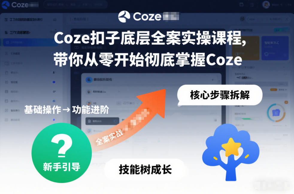 Coze扣子底层全案实操课程，带你从零开始彻底掌握Coze(更新3月)好创网-专注优质VIP网课 网络创业落地实操课程资源分享 – 每天更新_高质量项目输出好创网