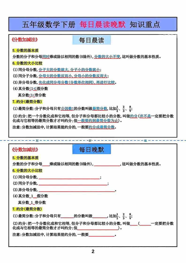 五年级下数学每日一练重点知识《北师版》好创网-专注优质VIP网课 网络创业落地实操课程资源分享 – 每天更新_高质量项目输出好创网
