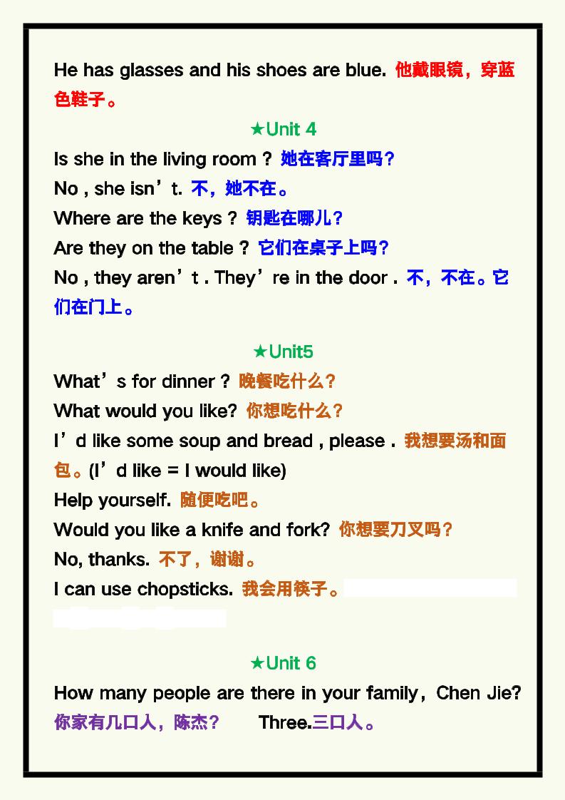 【2025秋新版】四年级英语上册《期末常考重点句子汇总》！好创网-专注优质VIP网课 网络创业落地实操课程资源分享 – 每天更新_高质量项目输出好创网