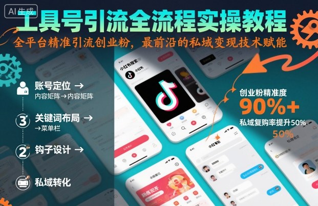 工具号引流全流程保姆级实操教程，全平台精准引流创业粉，最前沿的私域变现技术赋能好创网-专注优质VIP网课 网络创业落地实操课程资源分享 – 每天更新_高质量项目输出好创网