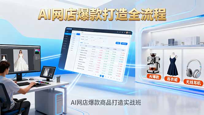 AI网店爆款商品打造实战班：AI技术实现商品图智能处理，快速搭建AI网店好创网-专注优质VIP网课 网络创业落地实操课程资源分享 – 每天更新_高质量项目输出好创网