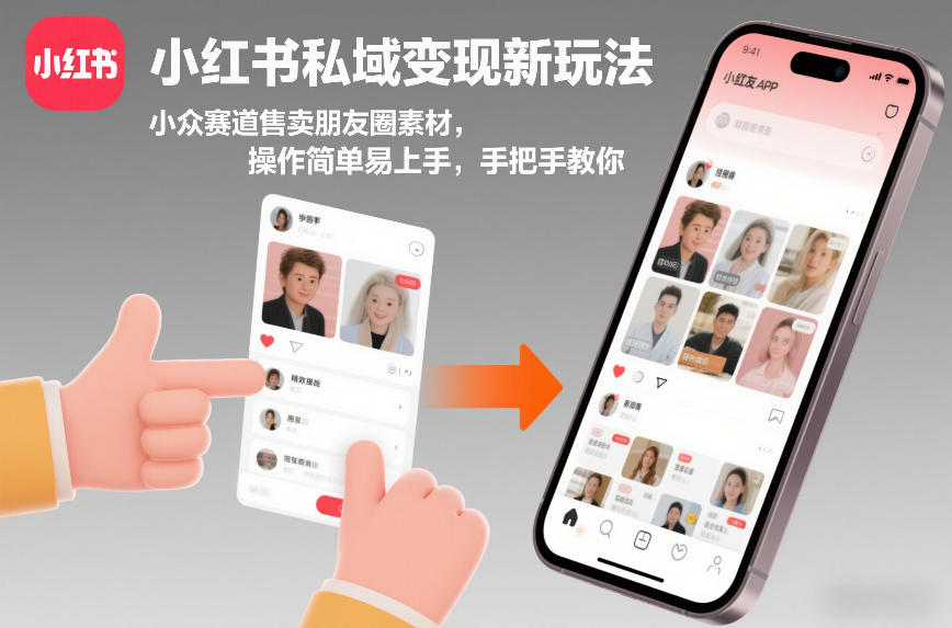 小红书私域变现新玩法，小众赛道售卖朋友圈素材，操作简单易上手，手把手教你好创网-专注优质VIP网课 网络创业落地实操课程资源分享 – 每天更新_高质量项目输出好创网