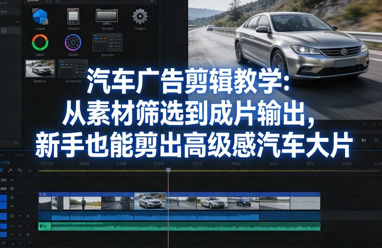 汽车广告剪辑教学：从素材筛选到成片输出，新手也能剪出高级感汽车大片好创网-专注优质VIP网课 网络创业落地实操课程资源分享 – 每天更新_高质量项目输出好创网