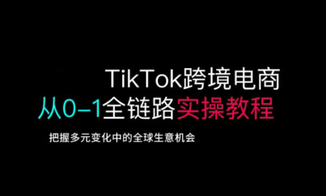 TikTok跨境电商从0-1全链路全方位实操教程，把握多元变化中的全球生意机会好创网-专注优质VIP网课 网络创业落地实操课程资源分享 – 每天更新_高质量项目输出好创网