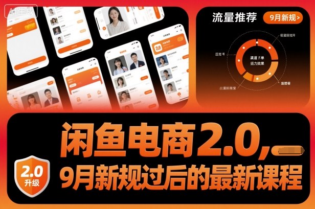 闲鱼电商2.0，9月新规过后的最新课程好创网-专注优质VIP网课 网络创业落地实操课程资源分享 – 每天更新_高质量项目输出好创网