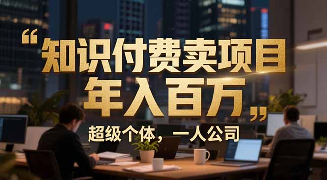 从0到年入百万：超级个体实战心得公开，个人IP×精准引流×成交系统全拆解好创网-专注优质VIP网课 网络创业落地实操课程资源分享 – 每天更新_高质量项目输出好创网