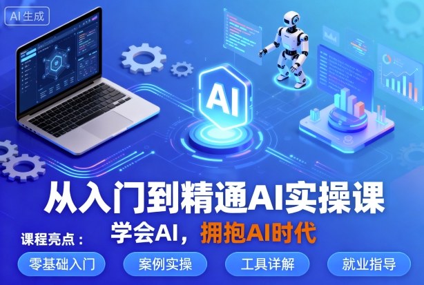 从入门到精通AI实操课,学会AI,拥抱AI时代好创网-专注优质VIP网课 网络创业落地实操课程资源分享 – 每天更新_高质量项目输出好创网