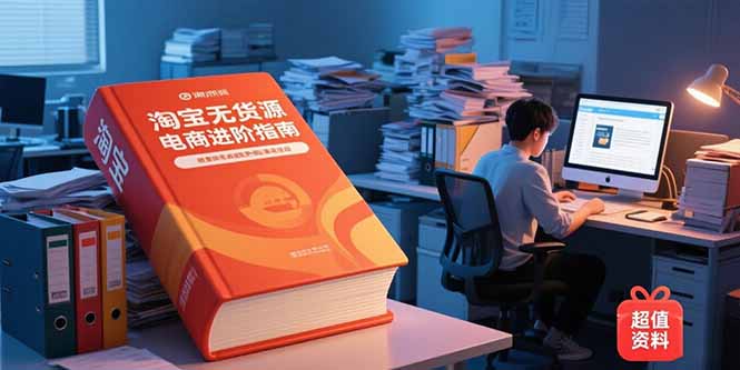 淘宝无货源电商进阶指南，包含新人课、进阶课，配套资料，蓝海选品等好创网-专注优质VIP网课 网络创业落地实操课程资源分享 – 每天更新_高质量项目输出好创网