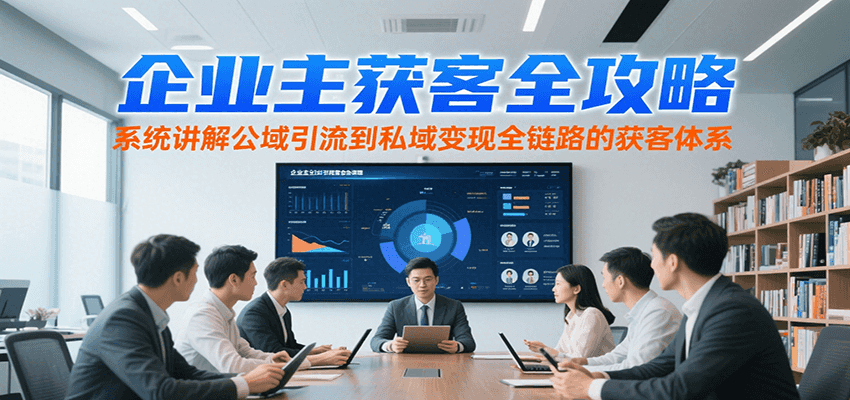 企业主获客全攻略，系统讲解公域引流到私域变现全链路的获客体系好创网-专注优质VIP网课 网络创业落地实操课程资源分享 – 每天更新_高质量项目输出好创网