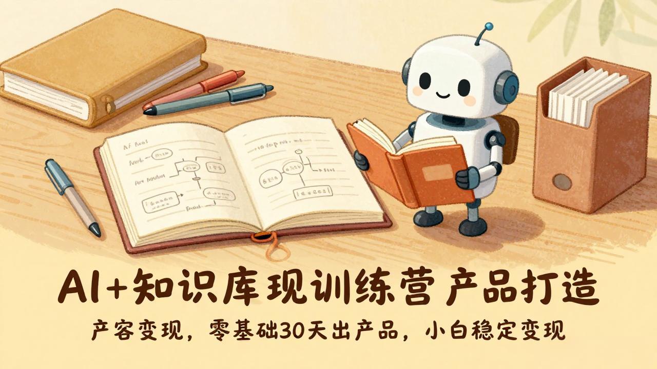AI+知识库变现训练营，产品打造、内容创作、全平台变现，零基础30天出产品，小白稳定变现好创网-专注优质VIP网课 网络创业落地实操课程资源分享 – 每天更新_高质量项目输出好创网