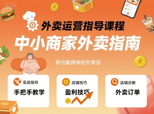 外卖运营指导课程，中小商家外卖指南，手把手带出能挣钱的外卖店好创网-专注优质VIP网课 网络创业落地实操课程资源分享 – 每天更新_高质量项目输出好创网