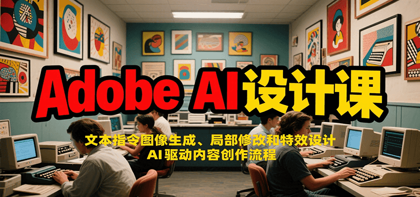 Adobe AI设计课：文本指令图像生成、局部修改和特效设计，AI驱动内容创作流程好创网-专注优质VIP网课 网络创业落地实操课程资源分享 – 每天更新_高质量项目输出好创网