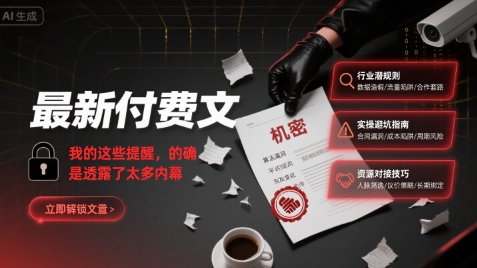 最新付费文:我的这些提醒,的确是透露了太多内幕好创网-专注优质VIP网课 网络创业落地实操课程资源分享 – 每天更新_高质量项目输出好创网