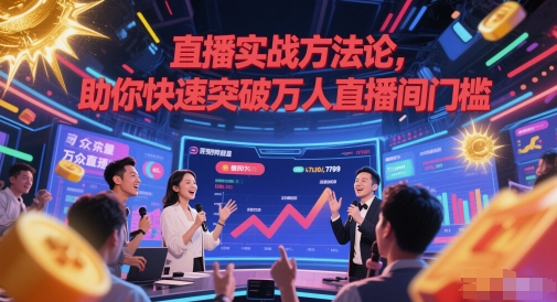 直播实战方法论,助你快速突破万人直播间门槛好创网-专注优质VIP网课 网络创业落地实操课程资源分享 – 每天更新_高质量项目输出好创网