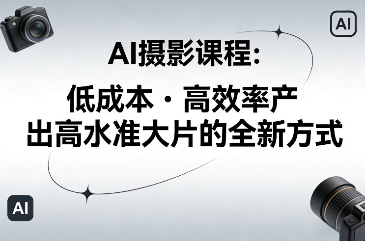 AI摄影课程，低成本高效率产出高水准大片的全新方式好创网-专注优质VIP网课 网络创业落地实操课程资源分享 – 每天更新_高质量项目输出好创网