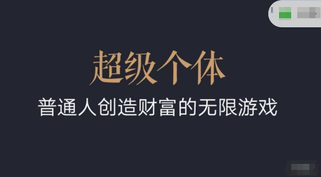 超级个体2024-2025翻盘指南，普通人创造财富的无限游戏好创网-专注优质VIP网课 网络创业落地实操课程资源分享 – 每天更新_高质量项目输出好创网