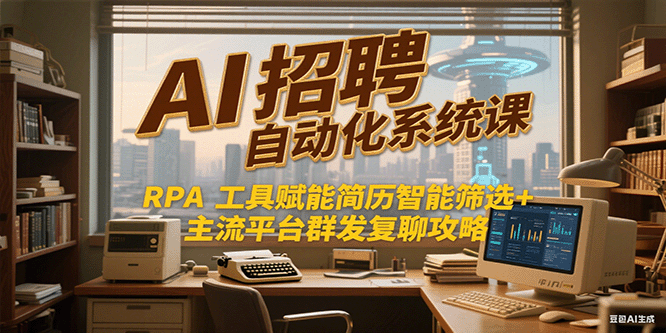 AI招聘自动化系统课,RPA工具赋能简历智能筛选+主流平台群发复聊全攻略好创网-专注优质VIP网课 网络创业落地实操课程资源分享 – 每天更新_高质量项目输出好创网