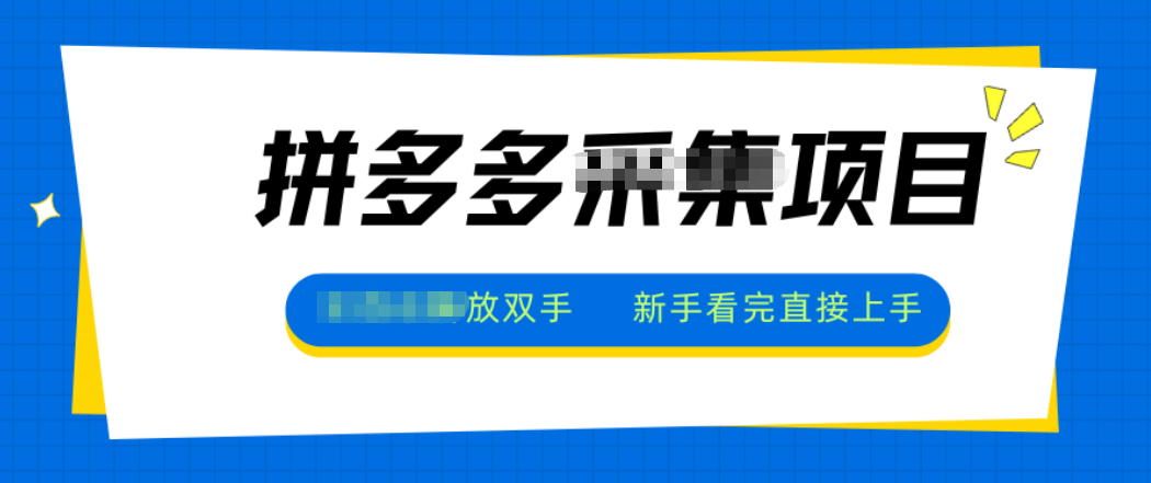 拼多多电商采集,一小时50+,操作简单,零投资好创网-专注优质VIP网课 网络创业落地实操课程资源分享 – 每天更新_高质量项目输出好创网
