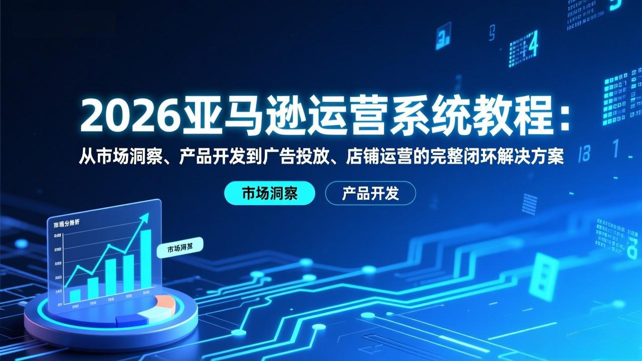 2026亚马逊运营系统教程：从市场洞察、产品开发到广告投放、店铺运营的完整闭环解决方案好创网-专注优质VIP网课 网络创业落地实操课程资源分享 – 每天更新_高质量项目输出好创网