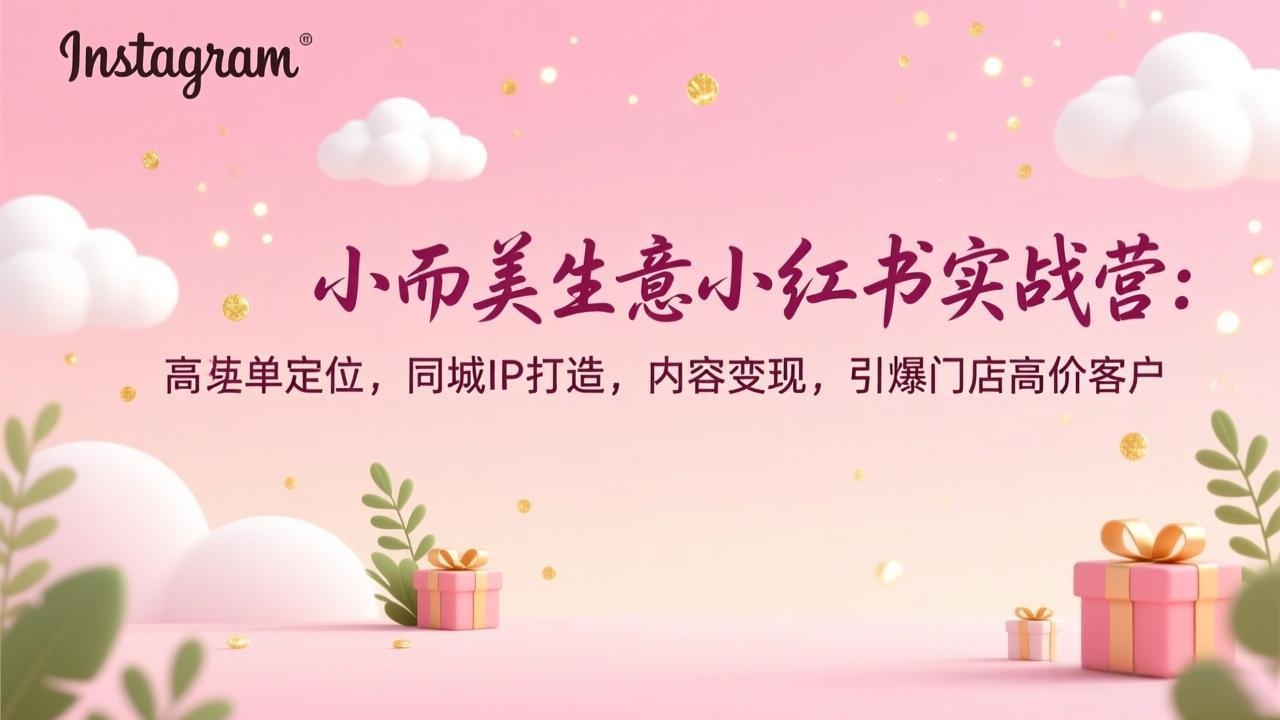 小而美生意小红书实战营：高客单定位，同城IP打造，内容变现，引爆门店高价客户好创网-专注优质VIP网课 网络创业落地实操课程资源分享 – 每天更新_高质量项目输出好创网