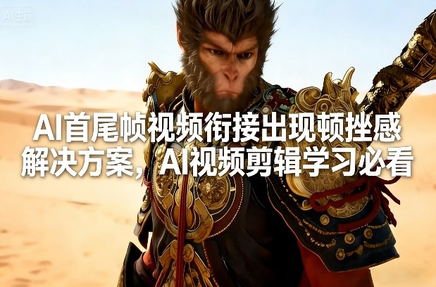 AI首尾帧视频衔接出现顿挫感解决方案，AI视频剪辑学习必看好创网-专注优质VIP网课 网络创业落地实操课程资源分享 – 每天更新_高质量项目输出好创网