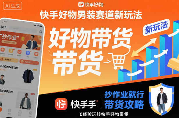快手好物男装赛道新玩法,抄作业就行,0经验玩转快手好物带货好创网-专注优质VIP网课 网络创业落地实操课程资源分享 – 每天更新_高质量项目输出好创网