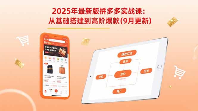 2025年最新版拼多多实战课：从基础搭建到高阶爆款(9月更新好创网-专注优质VIP网课 网络创业落地实操课程资源分享 – 每天更新_高质量项目输出好创网