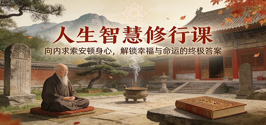 人生智慧修行课：向内求索安顿身心，解锁幸福与命运的终极答案好创网-专注优质VIP网课 网络创业落地实操课程资源分享 – 每天更新_高质量项目输出好创网
