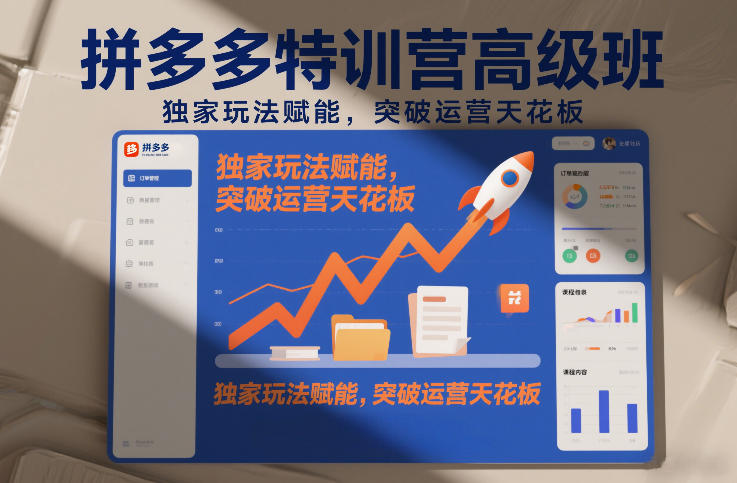 拼多多特训营高阶班，独家玩法赋能，突破运营天花板(更新26年1月)好创网-专注优质VIP网课 网络创业落地实操课程资源分享 – 每天更新_高质量项目输出好创网