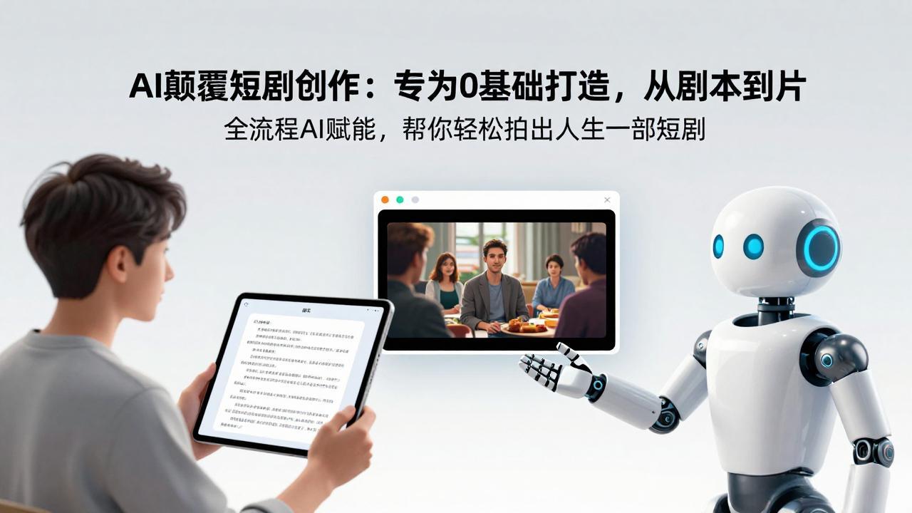 AI颠覆短剧创作：专为0基础打造，从剧本到成片全流程AI赋能，帮你轻松拍出人生第一部短剧好创网-专注优质VIP网课 网络创业落地实操课程资源分享 – 每天更新_高质量项目输出好创网