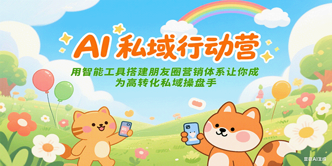 AI私域行动营:用智能工具搭建朋友圈营销体系让你成为高转化私域操盘手好创网-专注优质VIP网课 网络创业落地实操课程资源分享 – 每天更新_高质量项目输出好创网