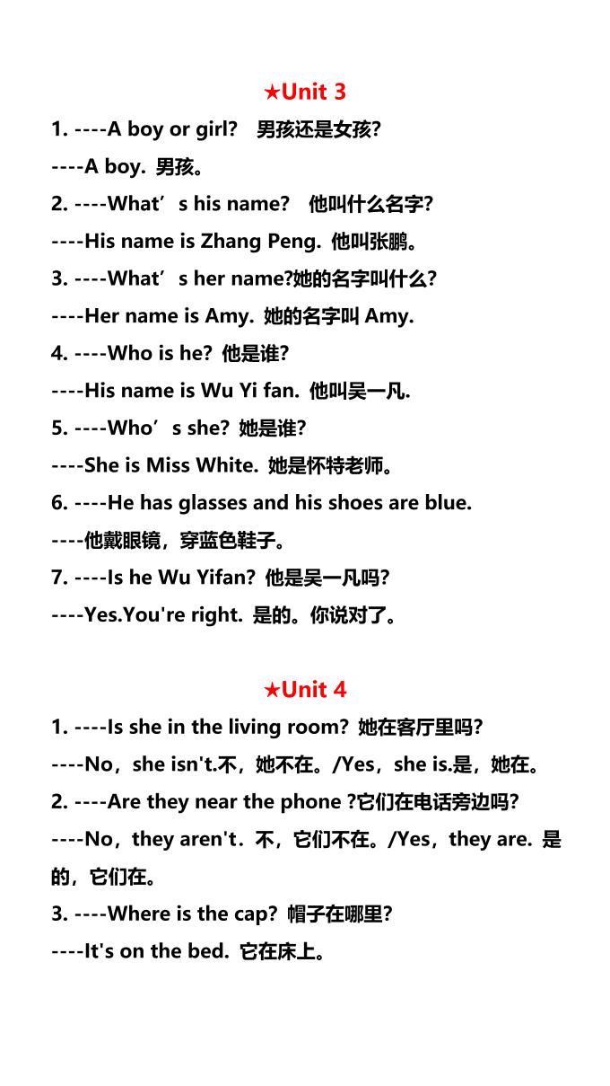 【2025秋新版】四年级英语上册各单元必须要掌握的重点句型好创网-专注优质VIP网课 网络创业落地实操课程资源分享 – 每天更新_高质量项目输出好创网