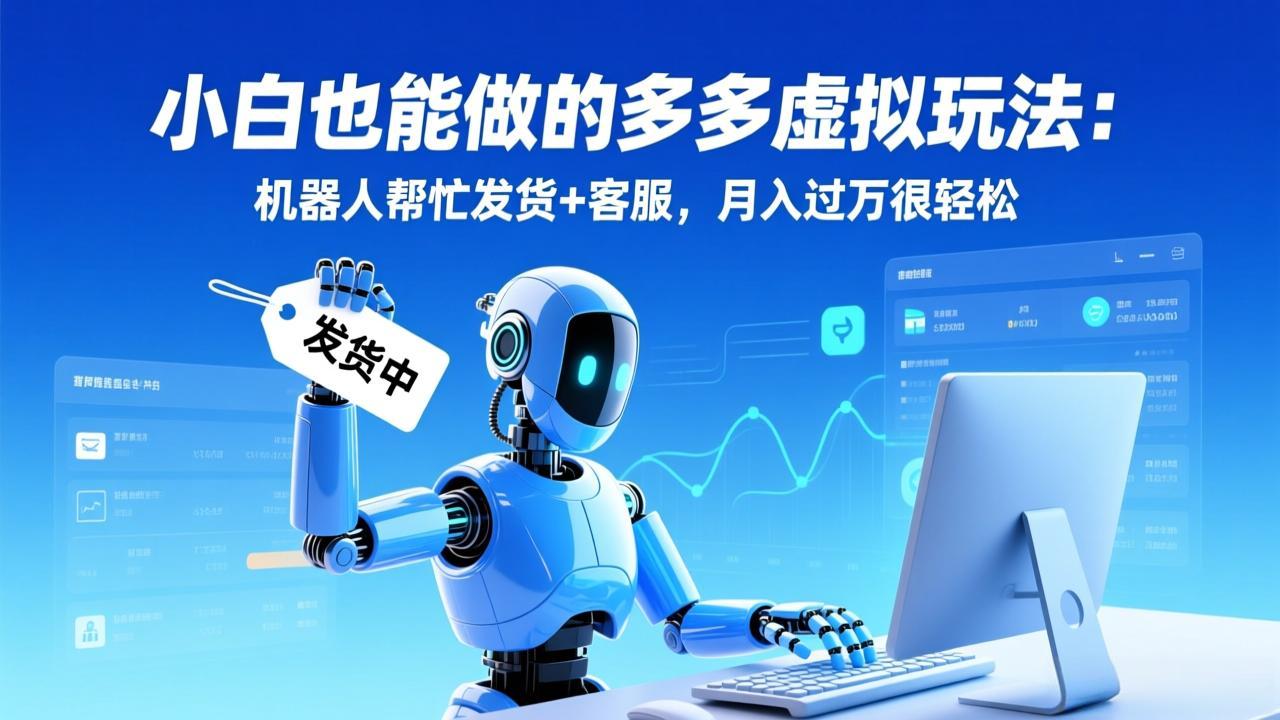 小白也能做的多多虚拟玩法：机器人帮忙发货+客服，月入过万很轻松好创网-专注优质VIP网课 网络创业落地实操课程资源分享 – 每天更新_高质量项目输出好创网