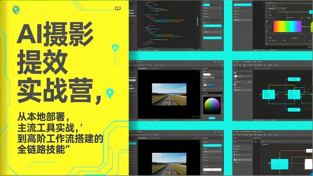 AI+摄影提效实战营，从本地部署，主流工具实战，到高阶工作流搭建的全链路技能好创网-专注优质VIP网课 网络创业落地实操课程资源分享 – 每天更新_高质量项目输出好创网
