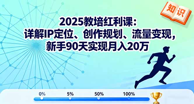 2025教培红利课:详解IP定位、创作规划、流量变现,新手90天实现月入20万好创网-专注优质VIP网课 网络创业落地实操课程资源分享 – 每天更新_高质量项目输出好创网