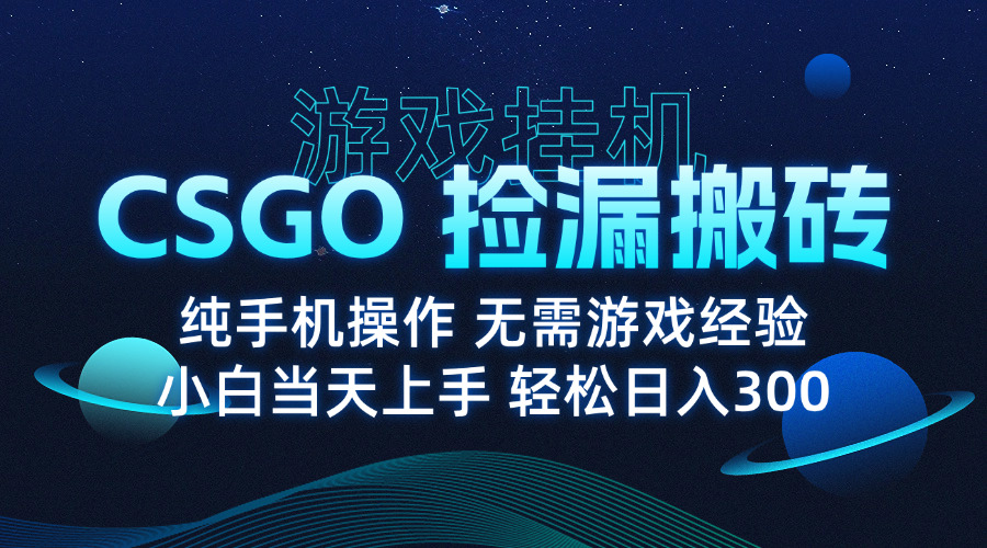 8月最新游戏搬砖，CSGO纯挂机，不需要玩游戏，实现真挂机，月入1W+好创网-专注优质VIP网课 网络创业落地实操课程资源分享 – 每天更新_高质量项目输出好创网
