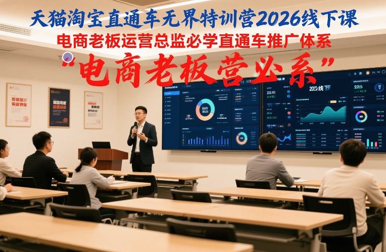 天猫淘宝直通车无界特训营2026线下课，电商老板运营总监必学直通车推广体系好创网-专注优质VIP网课 网络创业落地实操课程资源分享 – 每天更新_高质量项目输出好创网