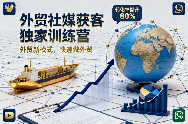 外贸社媒获客独家训练营,外贸新模式,快速做外贸(更新)好创网-专注优质VIP网课 网络创业落地实操课程资源分享 – 每天更新_高质量项目输出好创网