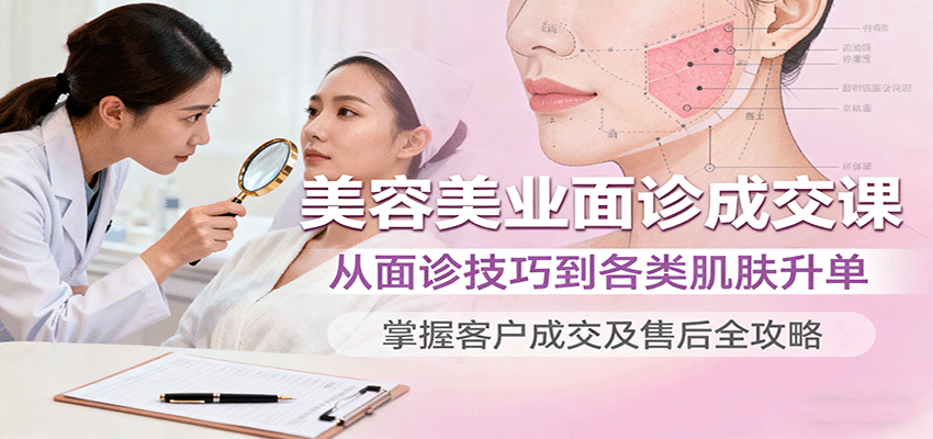 美容美业面诊成交课,从面诊技巧到各类肌肤升单,掌握客户成交及售后全攻略好创网-专注优质VIP网课 网络创业落地实操课程资源分享 – 每天更新_高质量项目输出好创网