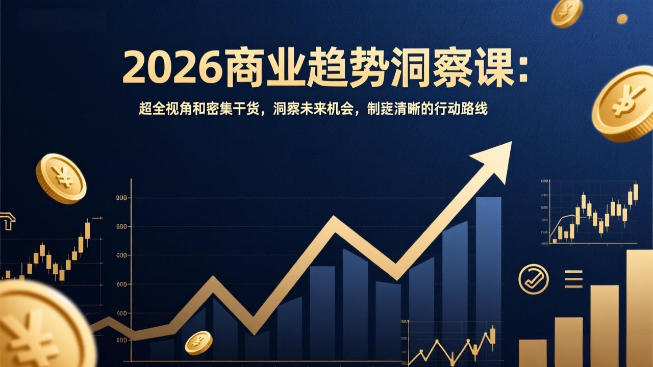 2026商业趋势洞察课：超全视角和密集干货，洞察未来机会，制定清晰的行动路线好创网-专注优质VIP网课 网络创业落地实操课程资源分享 – 每天更新_高质量项目输出好创网