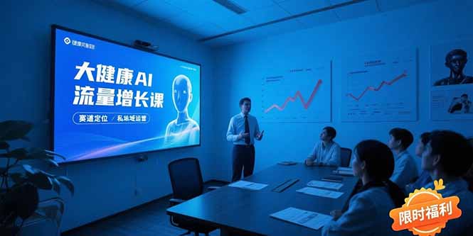 大健康AI流量增长课8.0,赛道定位方法论,AI数字人内容生产,私域转化运营好创网-专注优质VIP网课 网络创业落地实操课程资源分享 – 每天更新_高质量项目输出好创网