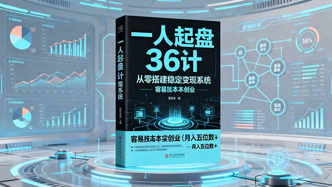 一人起盘36计：从零搭建稳定变现系统，实现低成本创业，月入五位数+好创网-专注优质VIP网课 网络创业落地实操课程资源分享 – 每天更新_高质量项目输出好创网