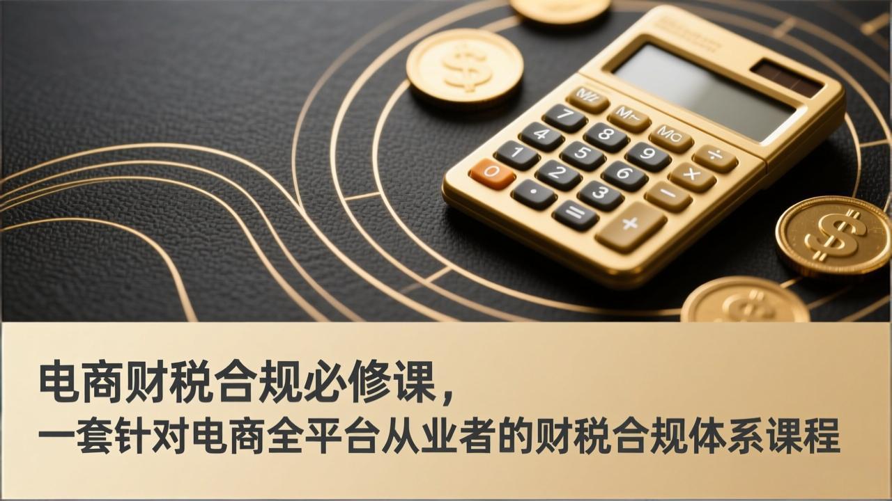 电商财税合规必修课，是一套针对电商全平台从业者的财税合规体系课程好创网-专注优质VIP网课 网络创业落地实操课程资源分享 – 每天更新_高质量项目输出好创网