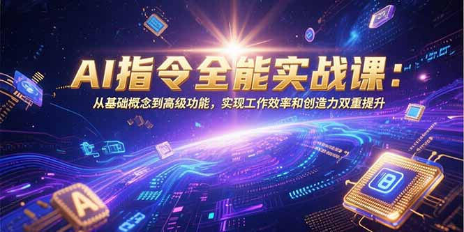 AI指令全能实战课：从基础概念到高级功能，实现工作效率和创造力双重提升好创网-专注优质VIP网课 网络创业落地实操课程资源分享 – 每天更新_高质量项目输出好创网