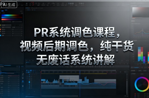 PR系统调色课程，视频后期调色，纯干货无废话系统讲解好创网-专注优质VIP网课 网络创业落地实操课程资源分享 – 每天更新_高质量项目输出好创网