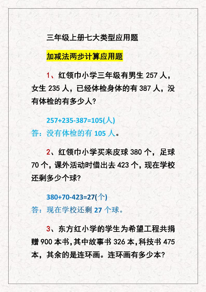 三上数学七大类型应用题好创网-专注优质VIP网课 网络创业落地实操课程资源分享 – 每天更新_高质量项目输出好创网