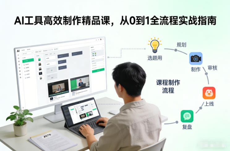 AI工具高效制作精品课，从0到1全流程实战指南好创网-专注优质VIP网课 网络创业落地实操课程资源分享 – 每天更新_高质量项目输出好创网